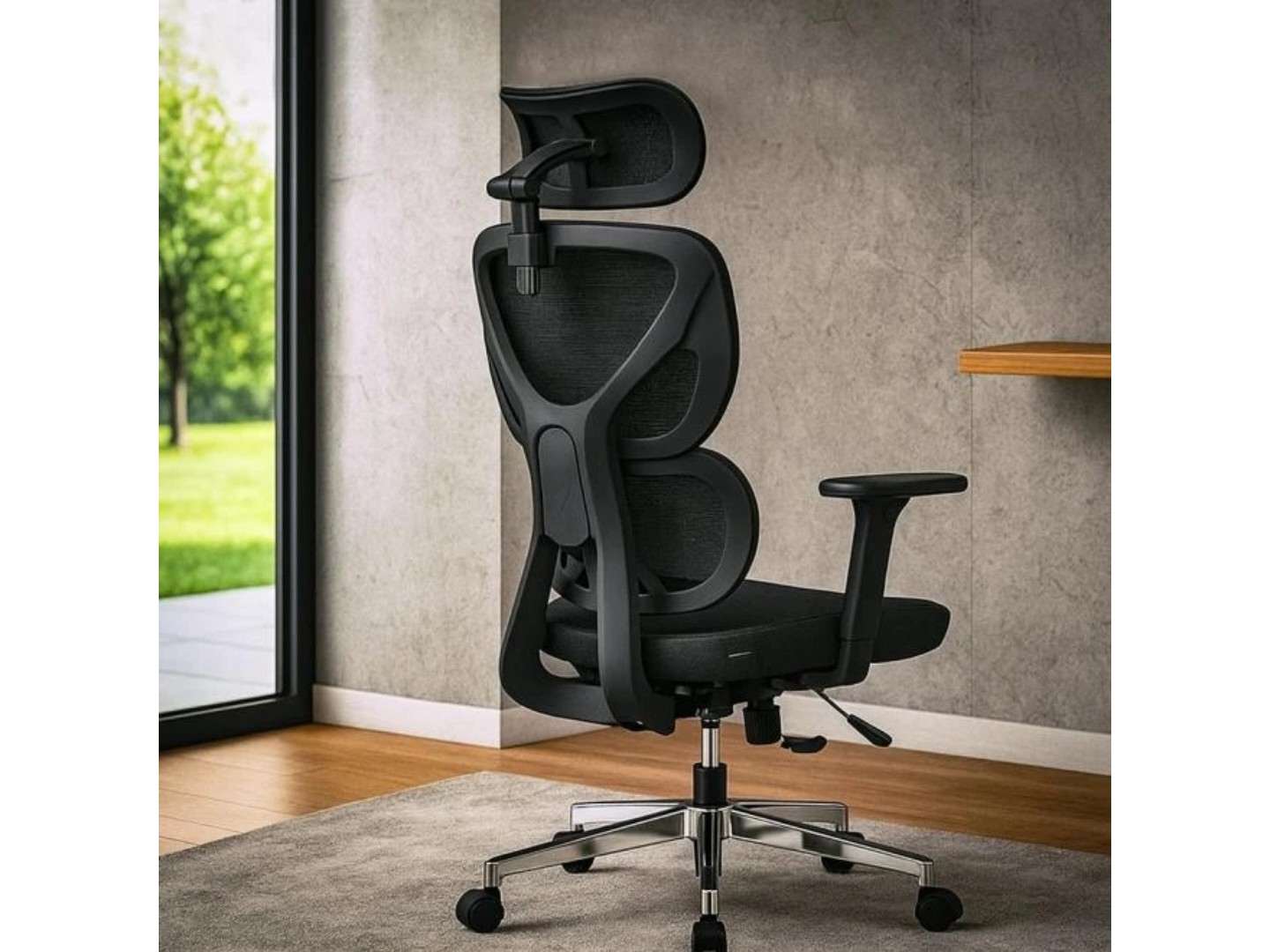 Крісло офісне Mealux D1 Air Fabric Black (HF-D1 F/B) — фото 6